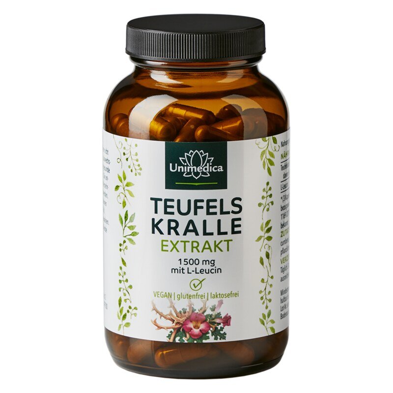 Teufelskralle - mit L-Leucin - 180 Kapseln - von Unimedica