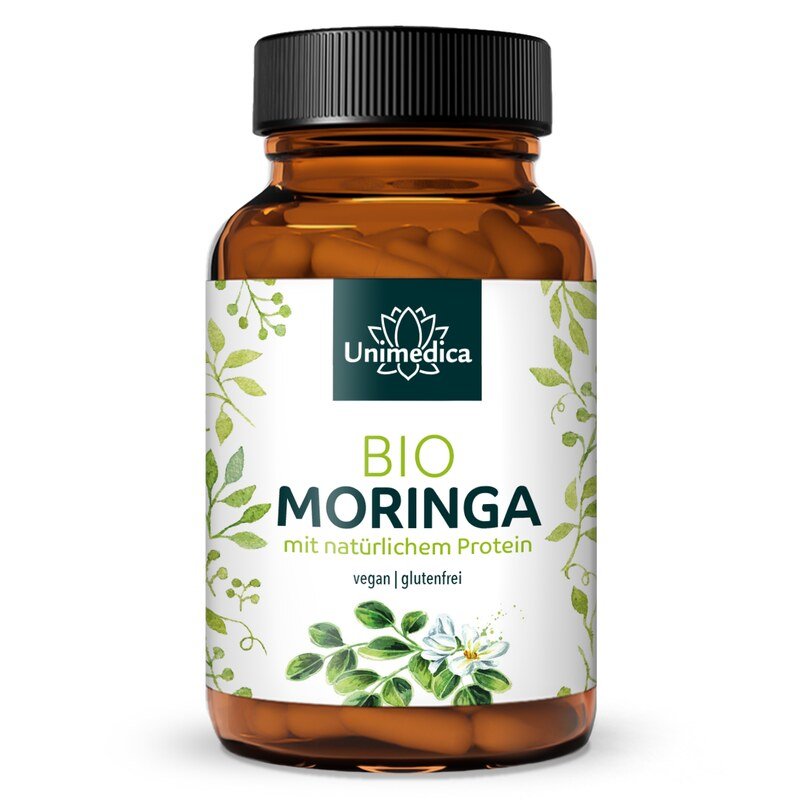 Bio Moringa - 1350 mg pro Tagesdosis (3 Kapseln) - 120 Kapseln - von Unimedica
