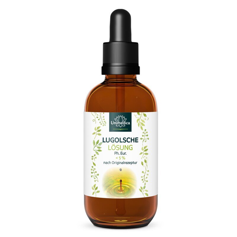 Lugolsche Lösung < 5 %, (Jodlösung) - Original (Jod / Iodine) - 100 ml - von Unimedica