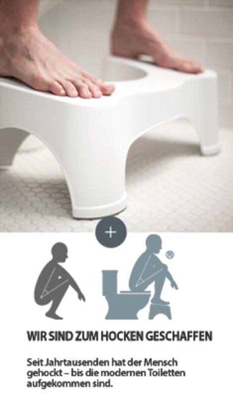 Hocktoilette "Squatty Potty" weiß nach Andreas Moritz