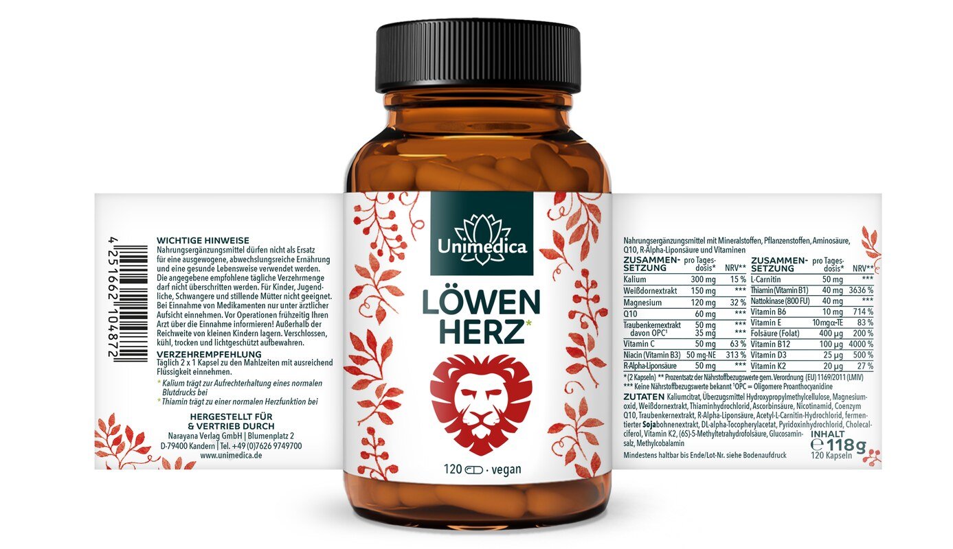 2er-Sparset: Löwenherz* - 2 x 120 Kapseln - von Unimedica