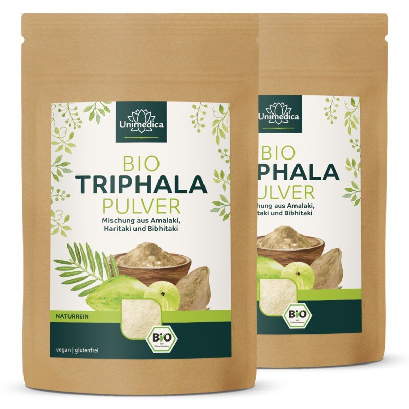 2er-Sparset: Bio Triphala Pulver - Ayurveda - 2 x 250 g - von Unimedica