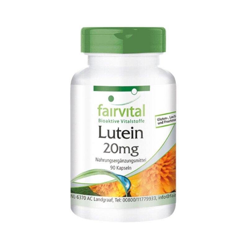 Lutein 20 mg mikroverkapselt - fairvital - 90 Kapseln