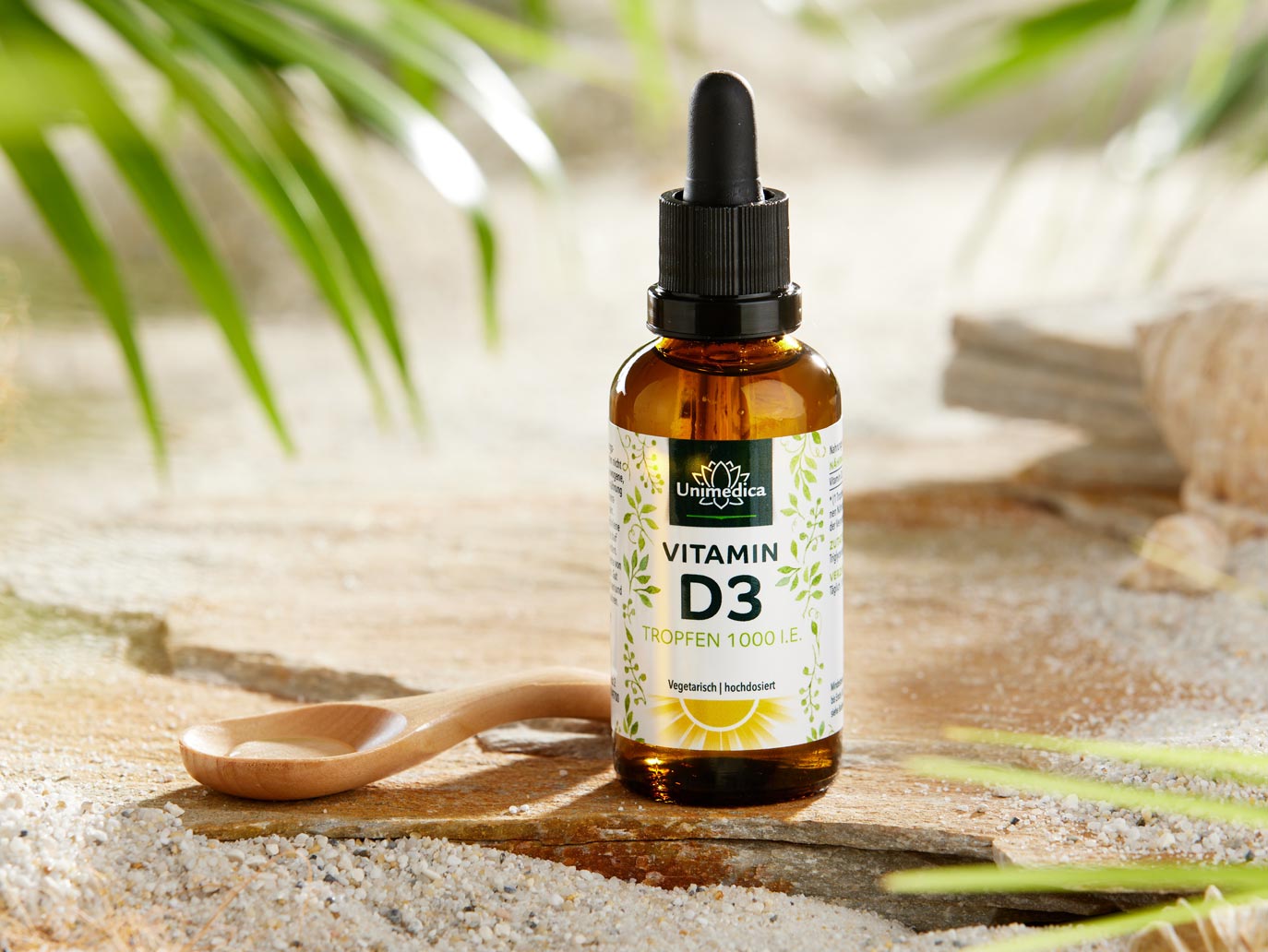 Vitamin D3 Tropfen - 1000 I.E. / 25 µg pro Tagesdosis  - 50 ml - von Unimedica