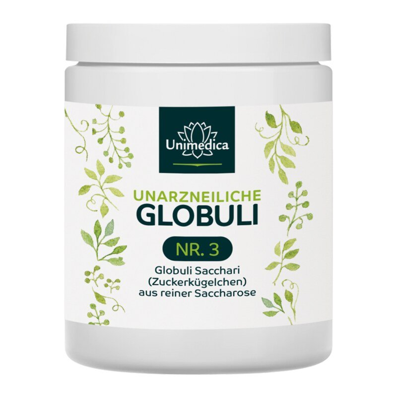 Unarzneiliche Globuli Nr.3 - Globuli Sacchari (Zuckerkügelchen) aus reiner Saccharose - 500 g - von Unimedica