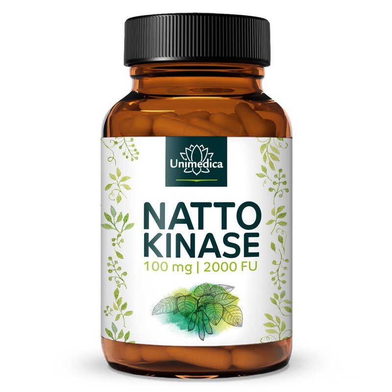 Nattokinase - 100 mg / 2000 FU pro Tagesdosis (1 Kapsel) - 180 Kapseln - von Unimedica