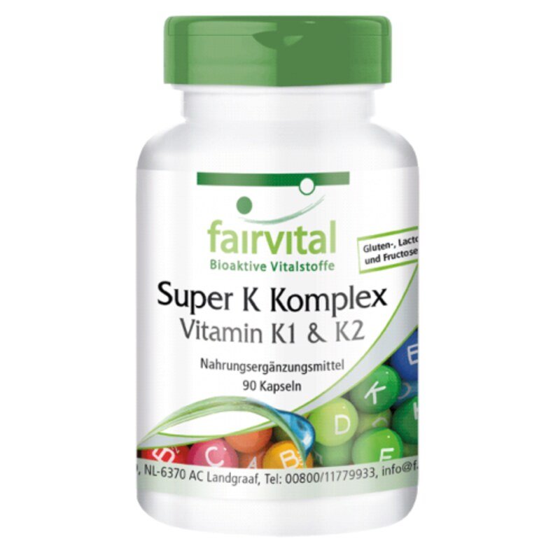 Super K Komplex Vitamin K1 & K2 - 90 Kapseln