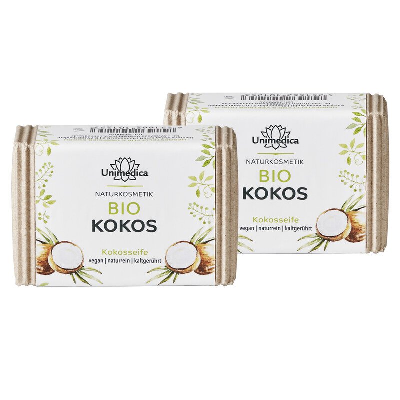 2er-Sparset: Bio Kokosseife - naturrein - 2 x 100 g - von Unimedica