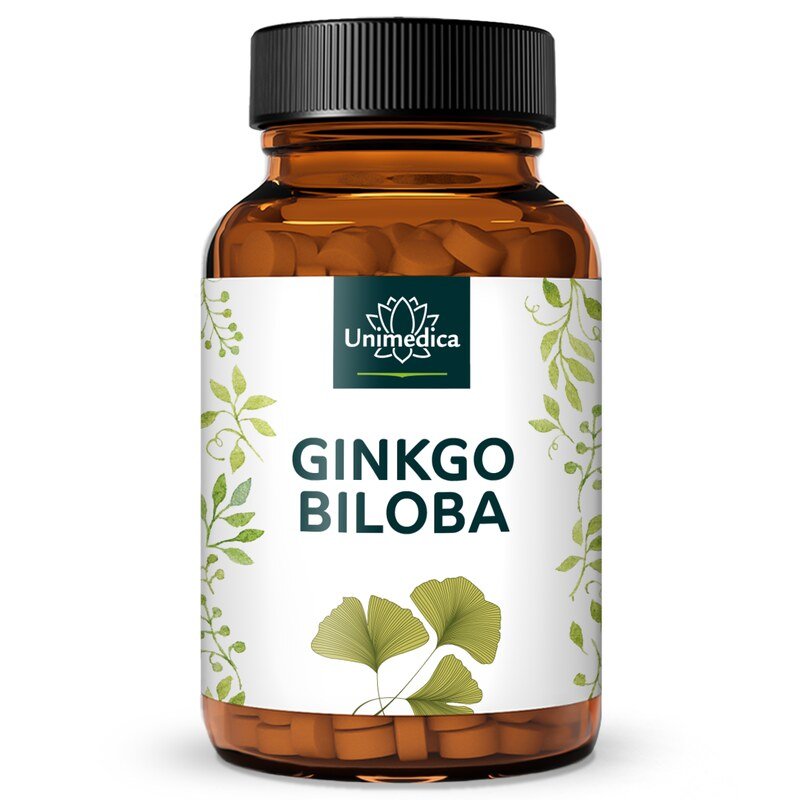 Ginkgo Biloba - 75 mg pro Tagesdosis (1 Tablette) - 360 Tabletten - von Unimedica