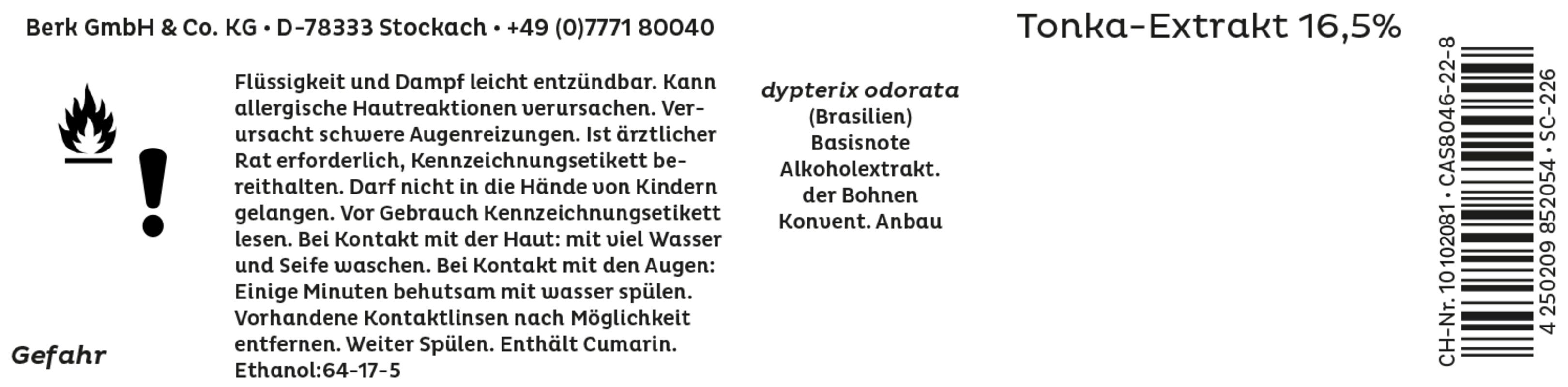 Tonka Extrakt 16,5 % - 5 ml - Berk