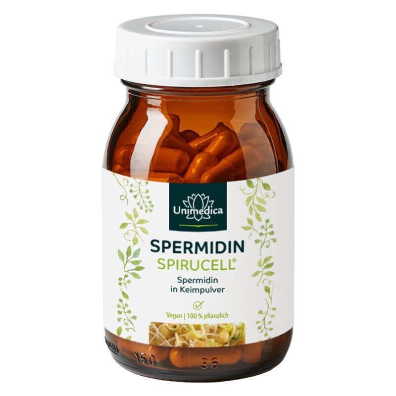 Spermidin Spirucell® - 1,2 mg pro Tagesdosis (4 Kapseln) - 90 Kapseln - von Unimedica