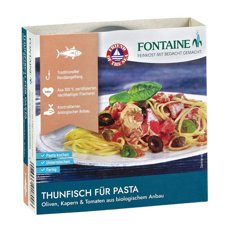 Thunfisch für Pasta - Oliven, Kapern & Tomate - Fontaine - 190 g