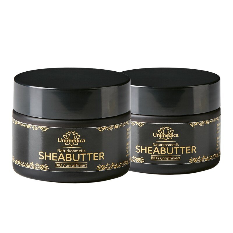 2er-Sparset: Bio Sheabutter - unraffiniert - 2 x 50 ml - von Unimedica