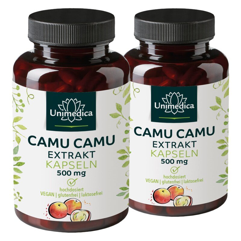 2er-Sparset: Camu Camu - 500 mg hochdosiert - 2 x 120 Kapseln - von Unimedica