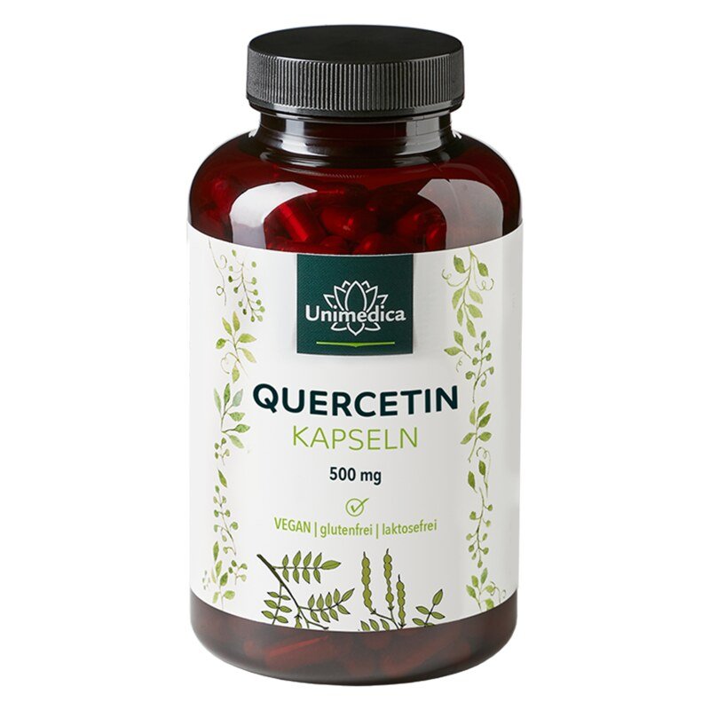 Quercetin - 500 mg pro Tagesdosis (1 Kapsel) - 120 Kapseln - von Unimedica