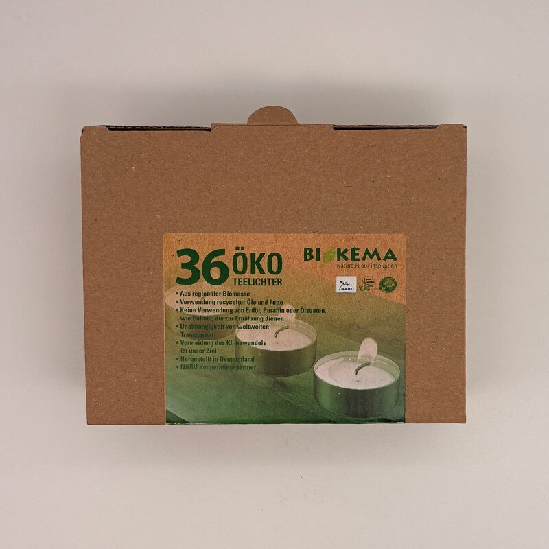 Bio Teelichter 36er Packung (4 Std.)