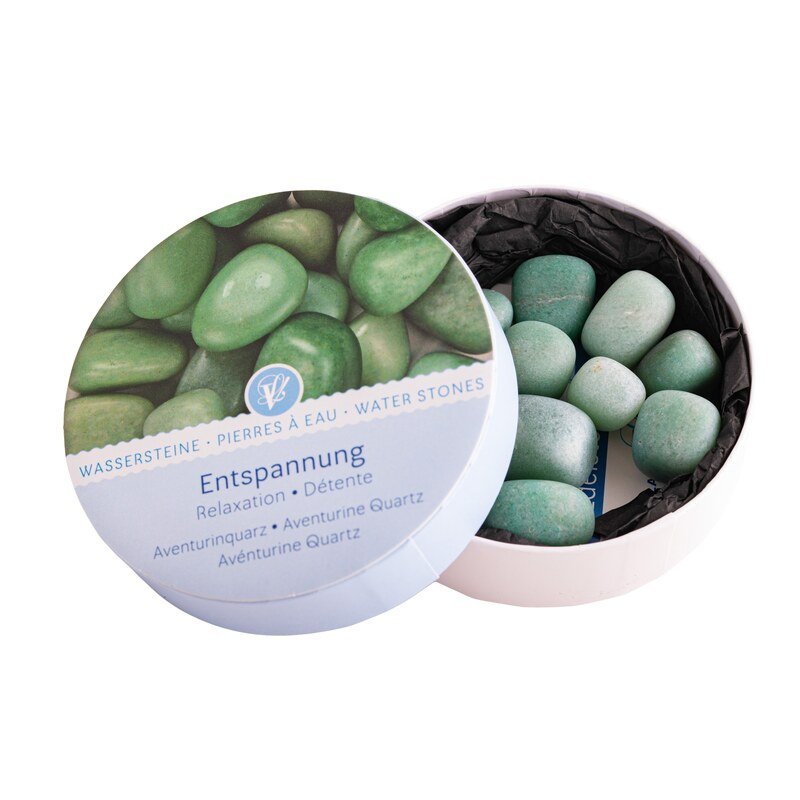 Wassersteine in Geschenkdose - Aventurin - Lapis Vitalis