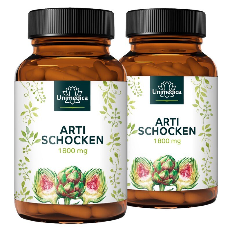 2er-Sparset: Artischockenextrakt - 1.800 mg pro Tagesdosis - 2 x 150 Kapseln - von Unimedica