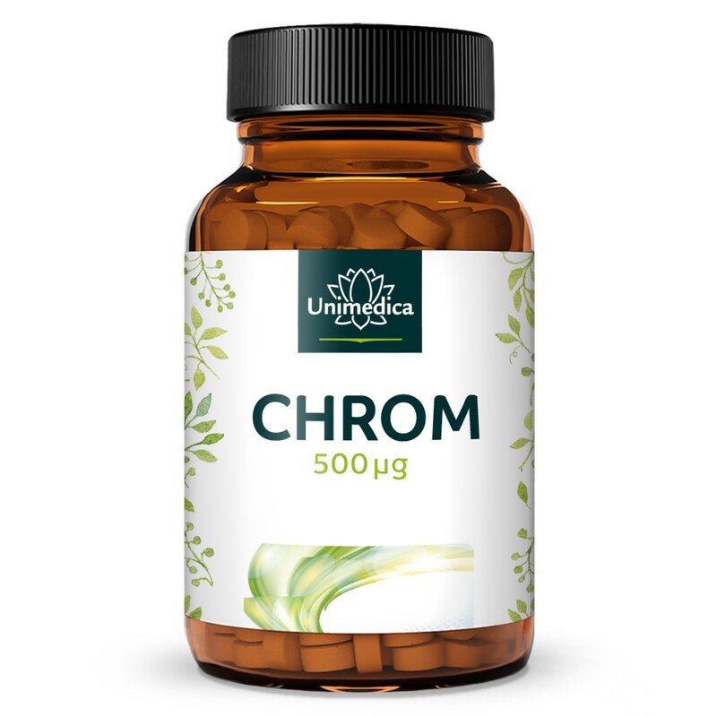 Chrom - 500 µg pro Tagesdosis (1 Tablette) - 180 Tabletten - von Unimedica