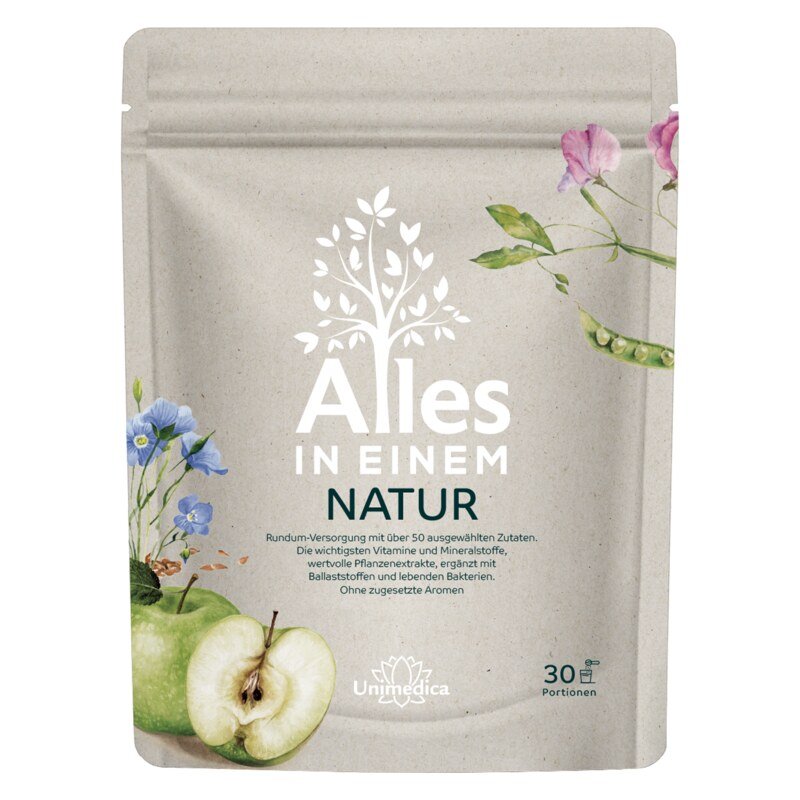 ALLES IN EINEM Natur - All-in-One-Drink - Basis-Nährstoff-Komplex - 30 Portionen - Pulver - 885 g - von Unimedica