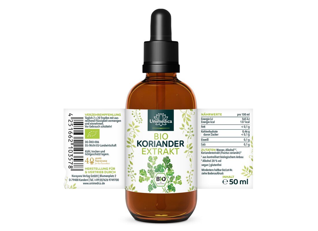 Bio Koriander Extrakt - 50 ml - von Unimedica