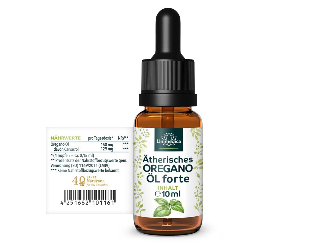 2er-Sparset: Oregano Öl forte 86 % - 2 x 10 ml - von Unimedica