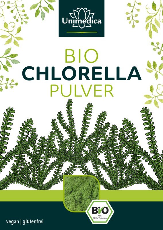 Bio Chlorella Pulver - 250 g -  laborgeprüft und naturrein -  von Unimedica