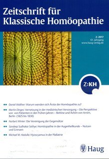 Zeitschrift für Klassische Homöopathie 2017/2 - Mängelexemplar