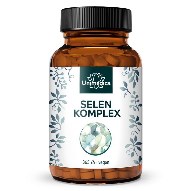 Selen Komplex - 200 µg pro Tagesdosis (1 Tablette) - hochdosiert - 365 Tabletten - von Unimedica