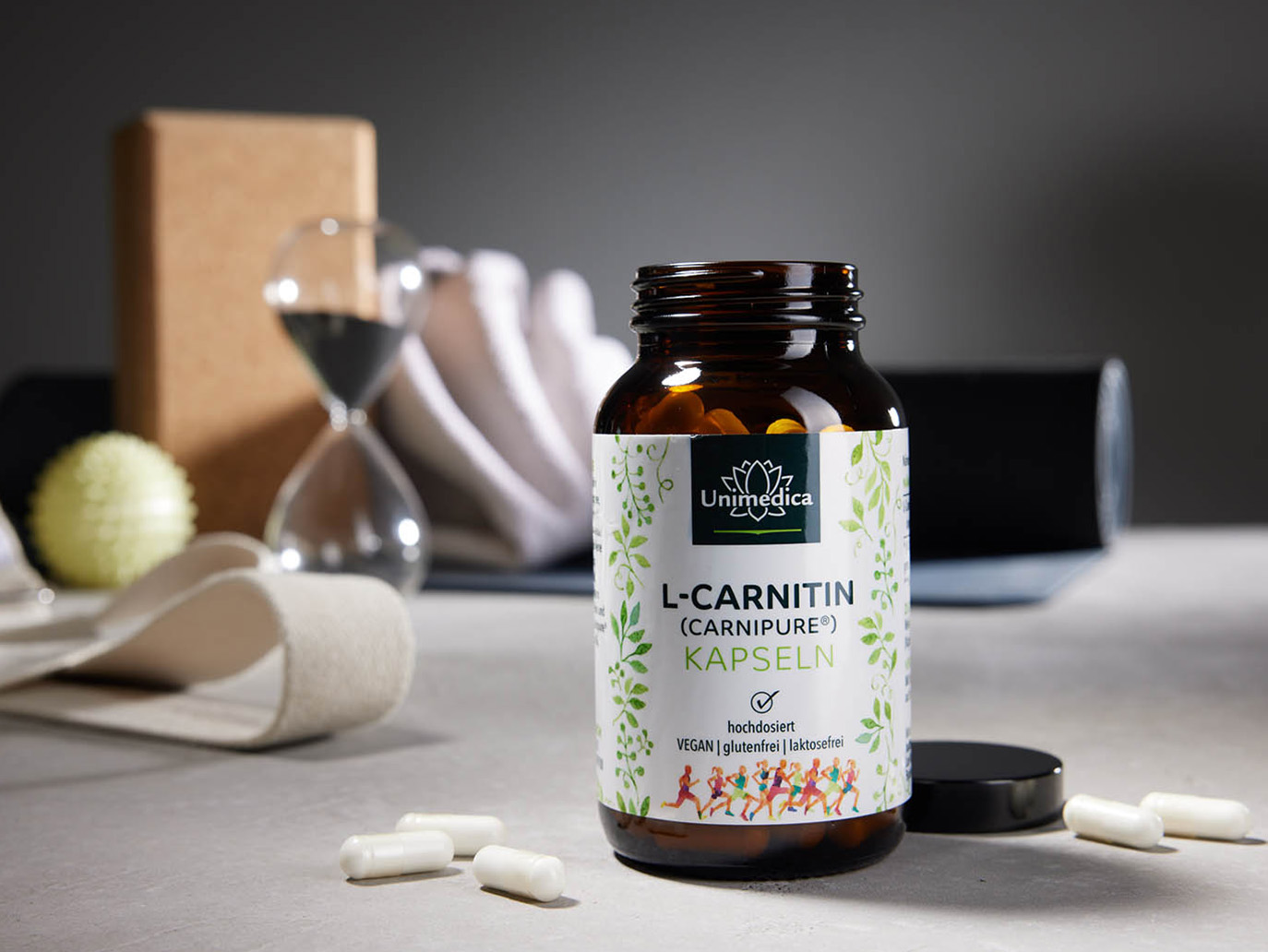 L-Carnitin (Carnipure®) - 2.000 mg pro Tagesdosis (4 Kapseln) - 120 Kapseln - von Unimedica