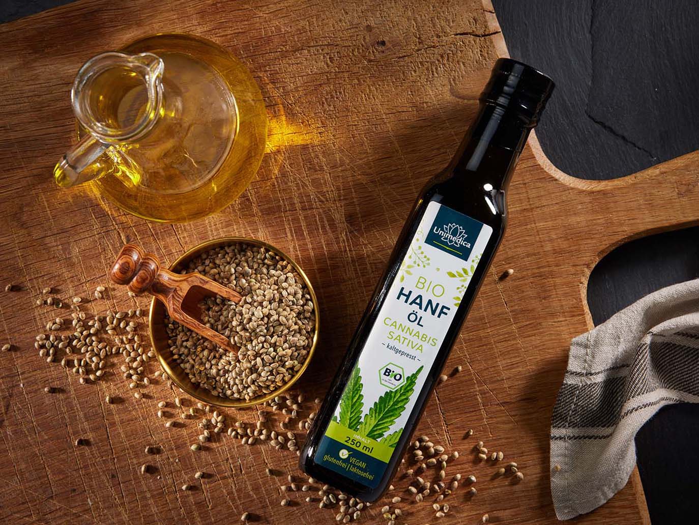 Bio Hanföl - kaltgepresst - 250 ml - von Unimedica