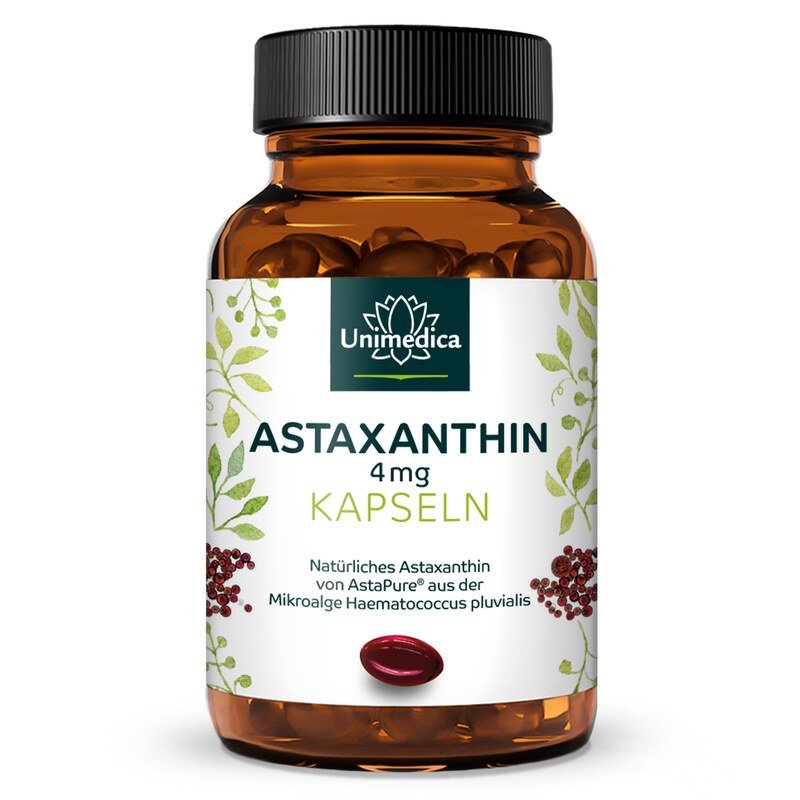 Astaxanthin - AstaPure® - 4 mg (1 Kapsel) - 60 Softgelkapseln - von Unimedica