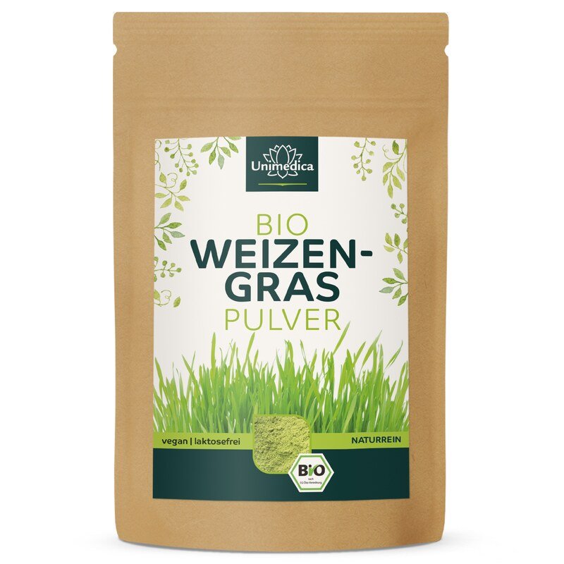 Bio Weizengras Pulver - aus Deutschland/Österreich - naturrein - 500 g - von Unimedica